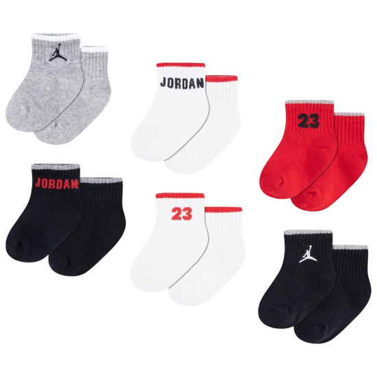 Jordan Βρεφικές κάλτσες Legacy Infant/Toddler Ankle Socks 6 pairs